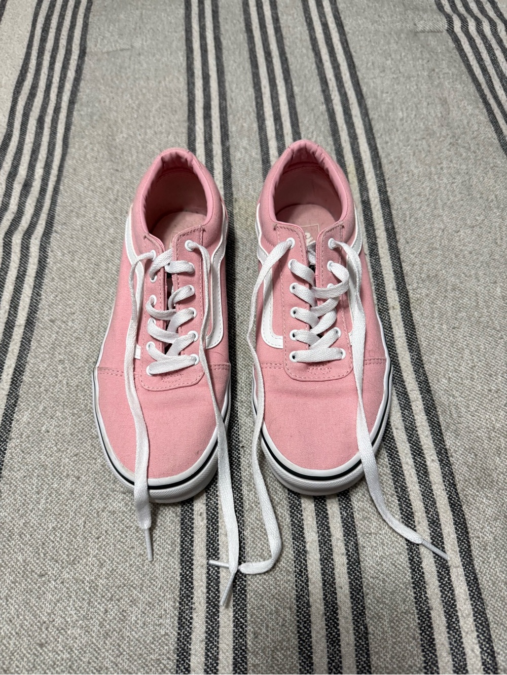Classic Pink Canvas Lace-Up Women's Sneakers